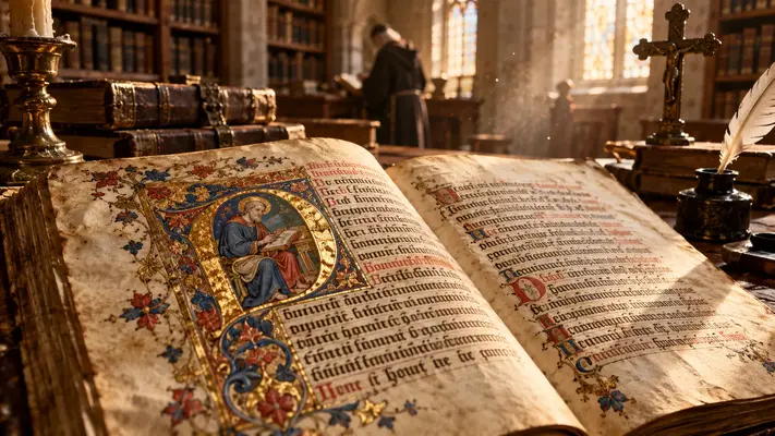 Ancient Latin ecclesiastical manuscript illustrating historical documents connected to the term Incfidelibus.